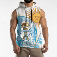 Argentina Football Personalized Sleeveless Hoodie 2026 Trophy Vamos La Albiceleste - Wonder Print Shop