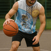 Argentina Football Personalized Sleeveless Hoodie 2026 Trophy Vamos La Albiceleste - Wonder Print Shop
