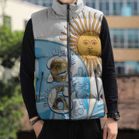 Argentina Football Personalized Sleeveless Puffer Jacket 2026 Trophy Vamos La Albiceleste - Wonder Print Shop