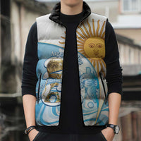 Argentina Football Personalized Sleeveless Puffer Jacket 2026 Trophy Vamos La Albiceleste - Wonder Print Shop
