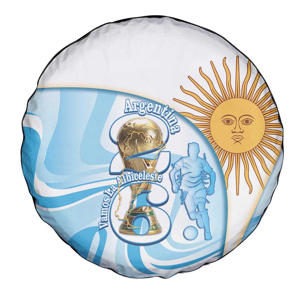 Argentina Football Spare Tire Cover 2026 Trophy Vamos La Albiceleste - Wonder Print Shop