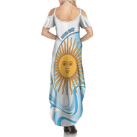 Argentina Football Personalized Summer Maxi Dress 2026 Trophy Vamos La Albiceleste - Wonder Print Shop