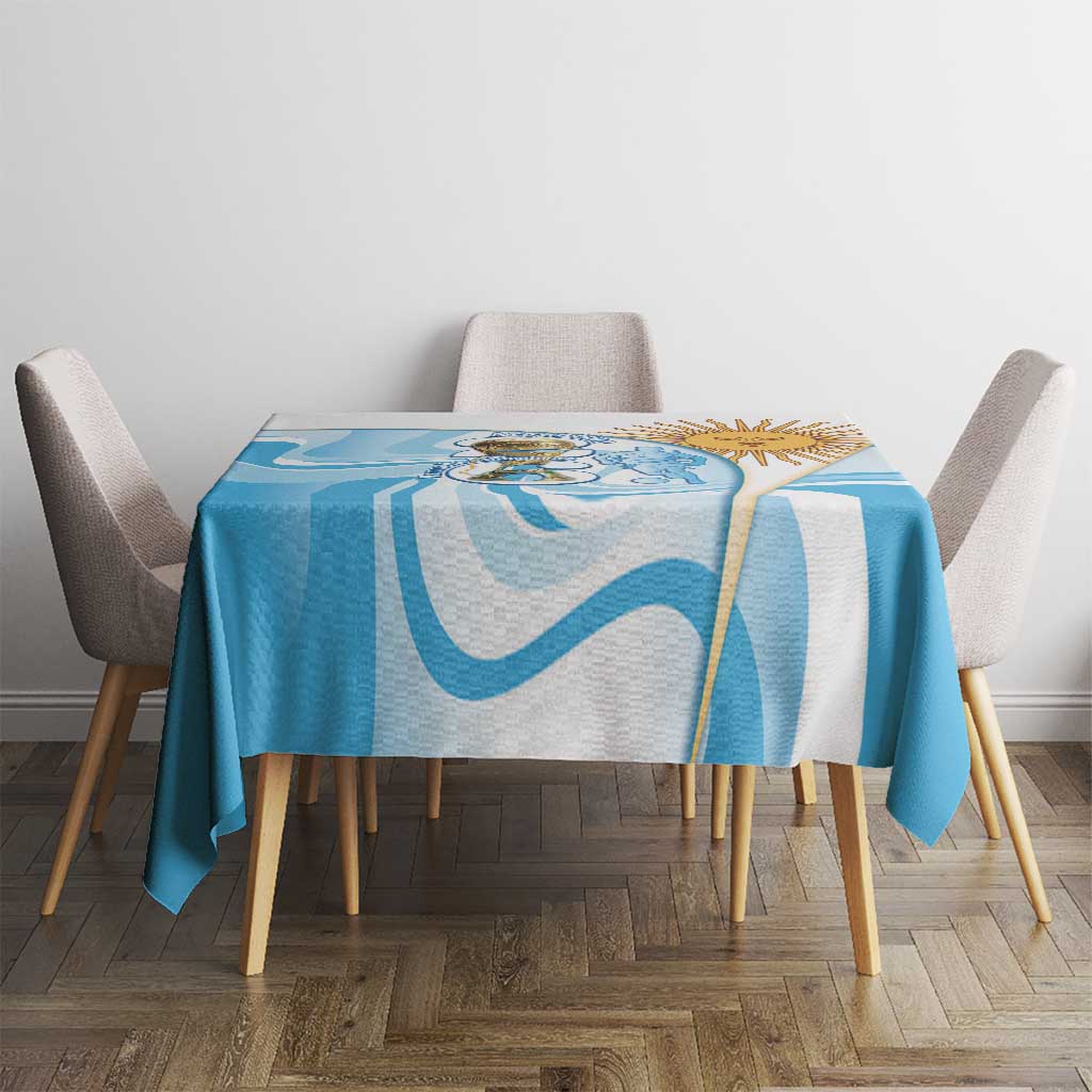 Argentina Football Tablecloth 2026 Trophy Vamos La Albiceleste - Wonder Print Shop