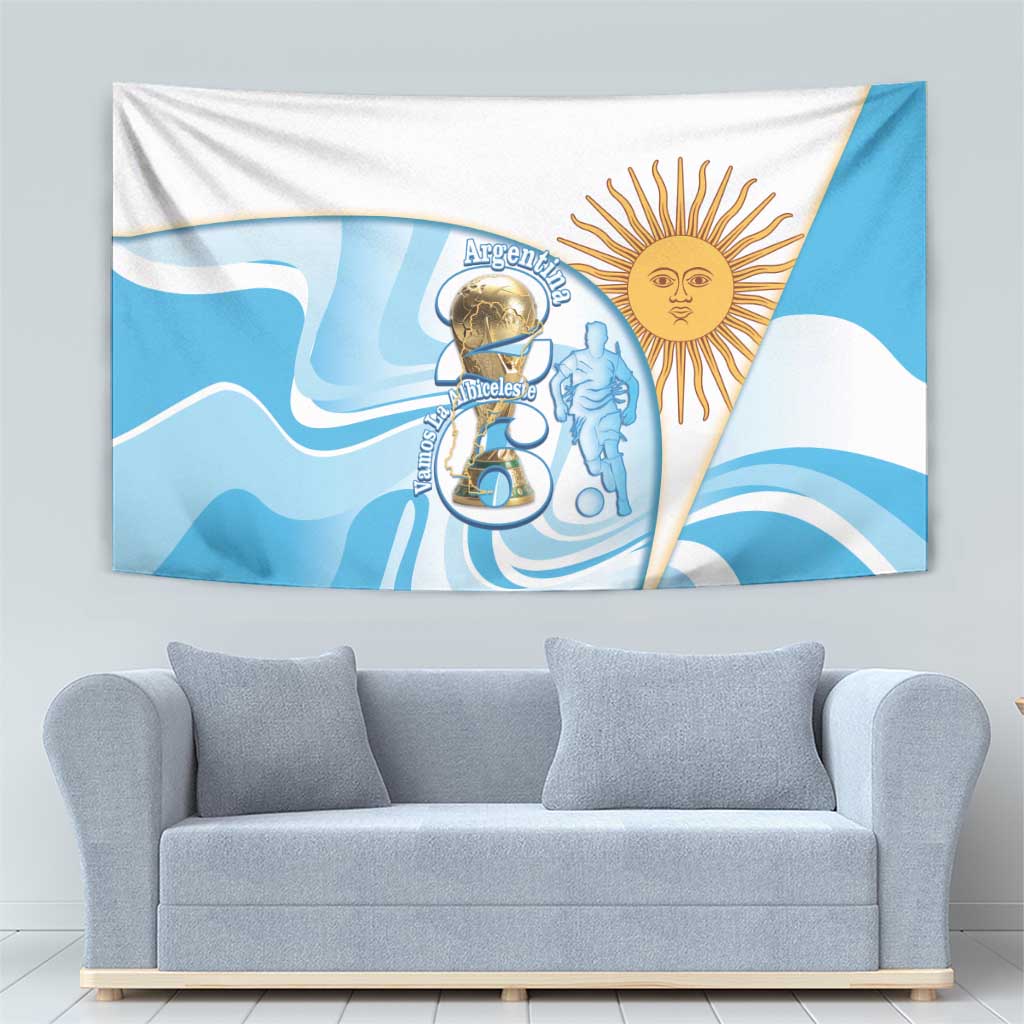 Argentina Football Tapestry 2026 Trophy Vamos La Albiceleste - Wonder Print Shop