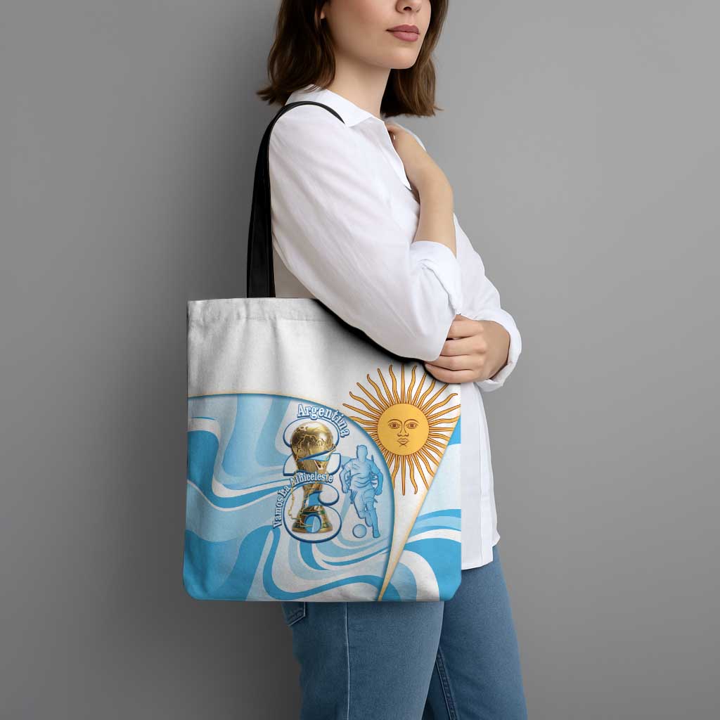 Argentina Football Tote Bag 2026 Trophy Vamos La Albiceleste - Wonder Print Shop