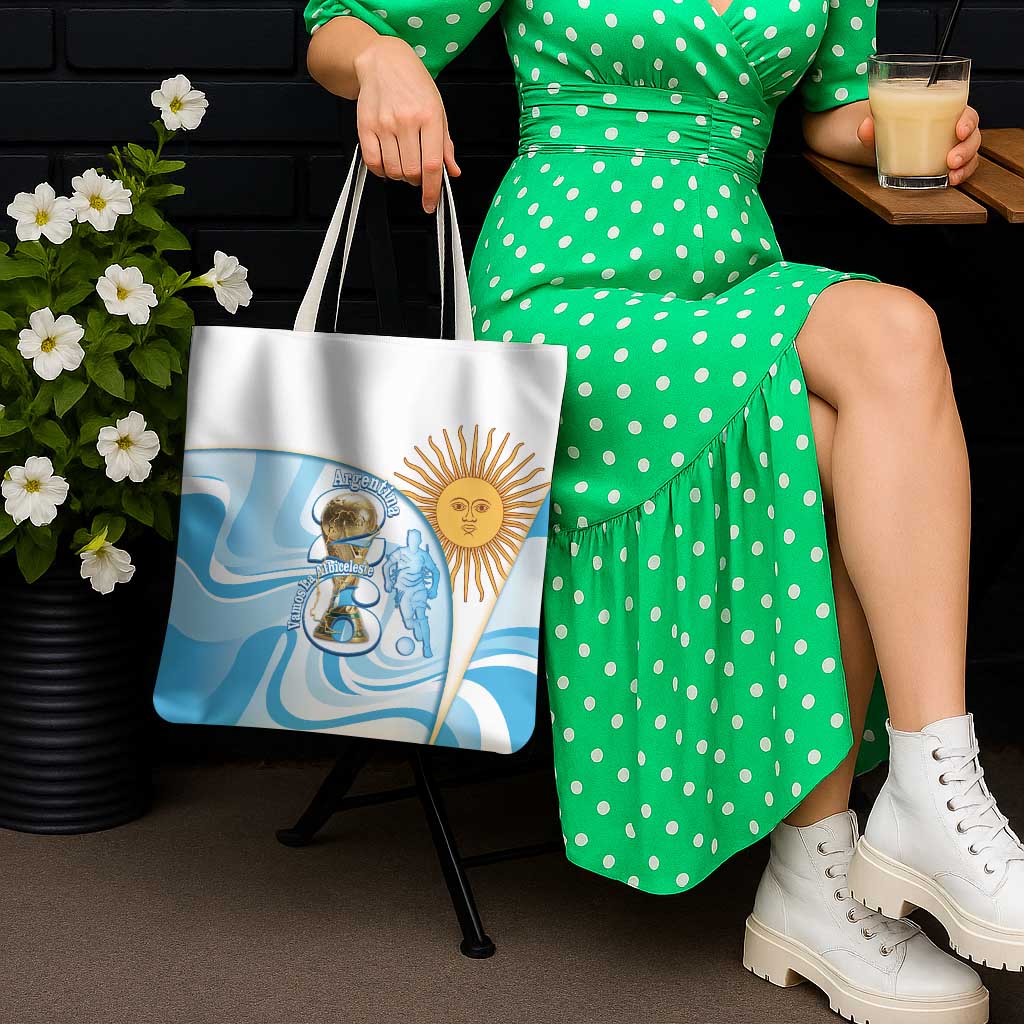 Argentina Football Tote Bag 2026 Trophy Vamos La Albiceleste - Wonder Print Shop