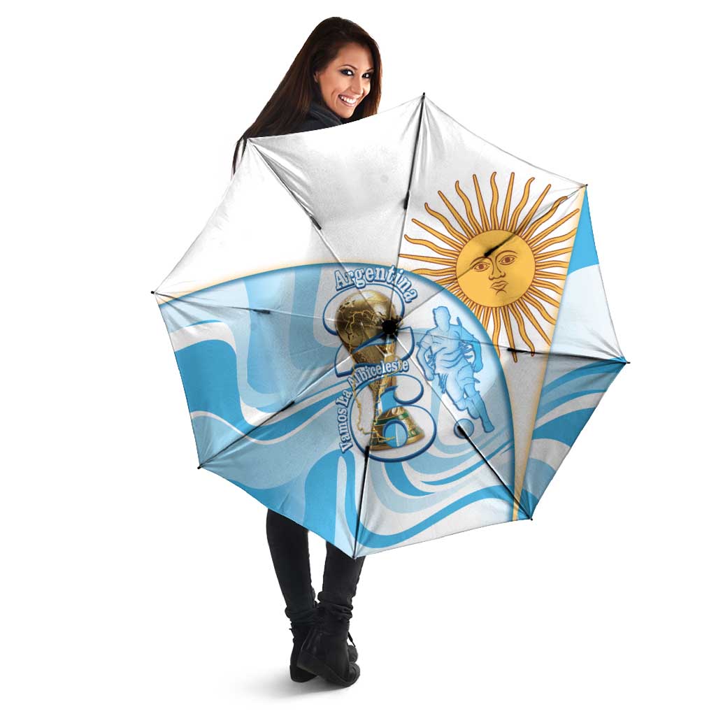 Argentina Football Umbrella 2026 Trophy Vamos La Albiceleste - Wonder Print Shop