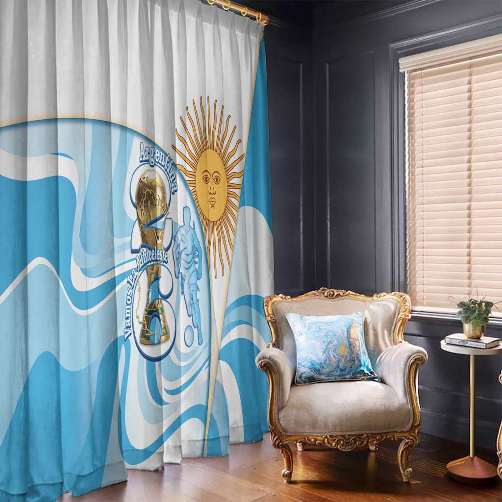 Argentina Football Window Curtain 2026 Trophy Vamos La Albiceleste - Wonder Print Shop