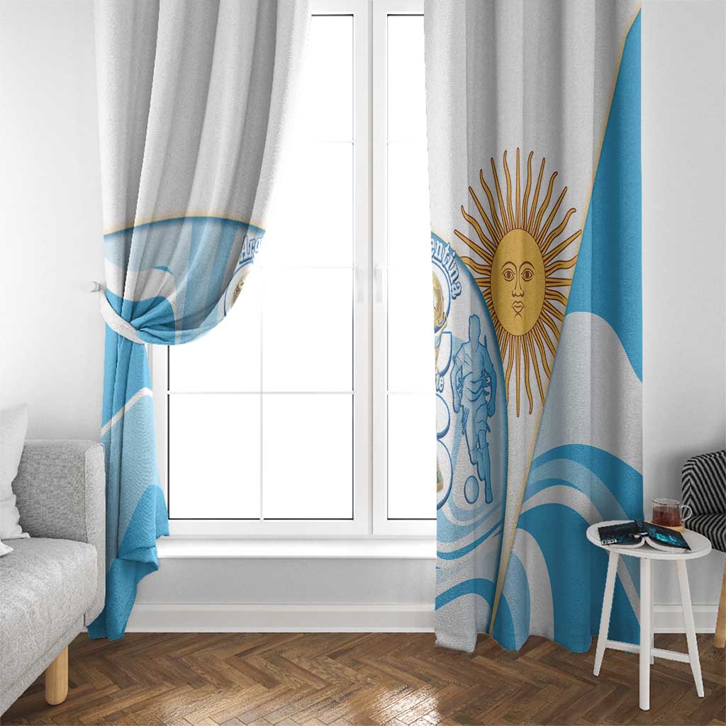 Argentina Football Window Curtain 2026 Trophy Vamos La Albiceleste - Wonder Print Shop