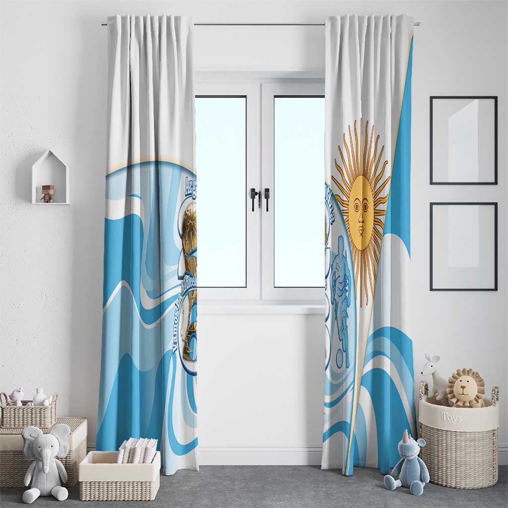 Argentina Football Window Curtain 2026 Trophy Vamos La Albiceleste - Wonder Print Shop