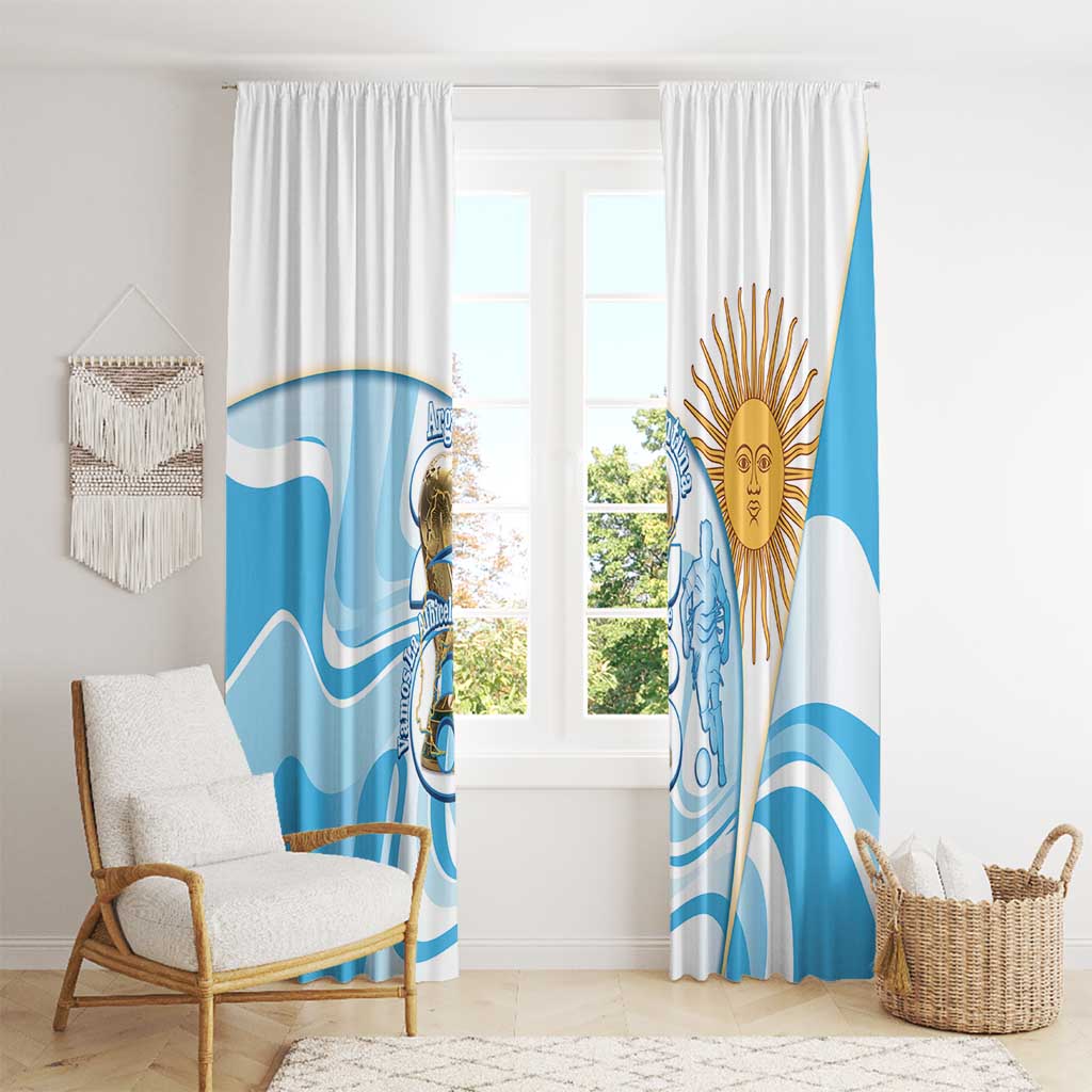 Argentina Football Window Curtain 2026 Trophy Vamos La Albiceleste - Wonder Print Shop