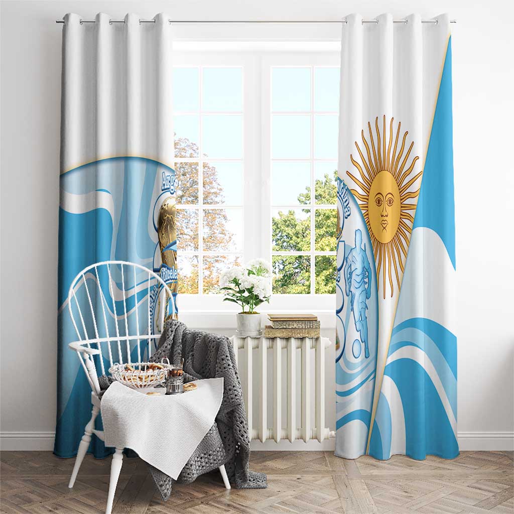 Argentina Football Window Curtain 2026 Trophy Vamos La Albiceleste - Wonder Print Shop