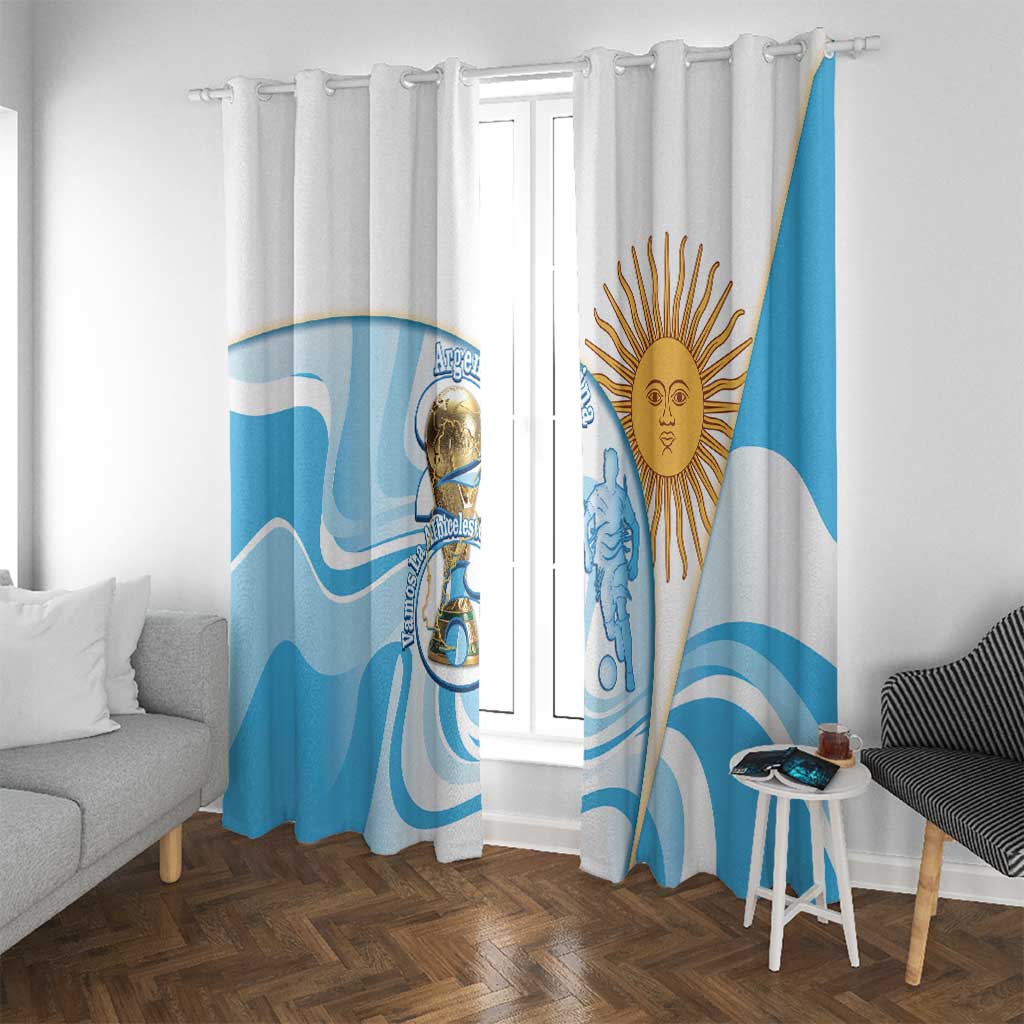 Argentina Football Window Curtain 2026 Trophy Vamos La Albiceleste - Wonder Print Shop