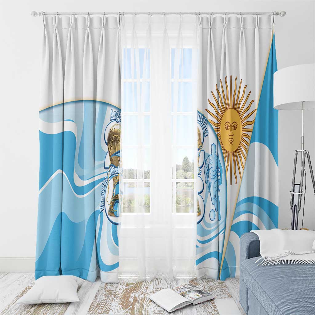 Argentina Football Window Curtain 2026 Trophy Vamos La Albiceleste - Wonder Print Shop