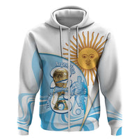 Argentina Football Personalized Zip Hoodie 2026 Trophy Vamos La Albiceleste - Wonder Print Shop
