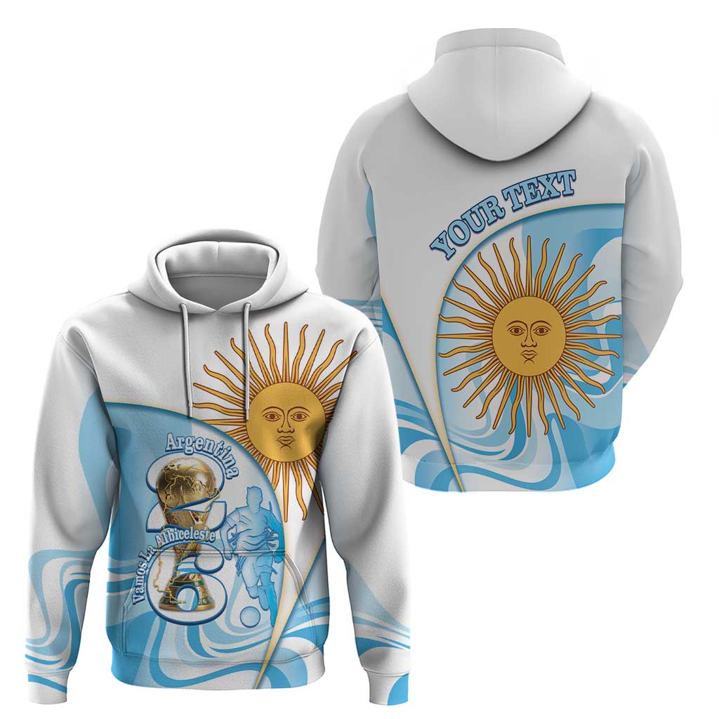 Argentina Football Personalized Zip Hoodie 2026 Trophy Vamos La Albiceleste - Wonder Print Shop