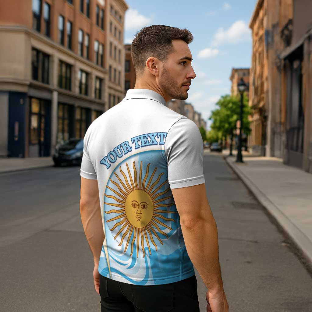 Argentina Football Personalized Zipper Polo Shirt 2026 Trophy Vamos La Albiceleste - Wonder Print Shop