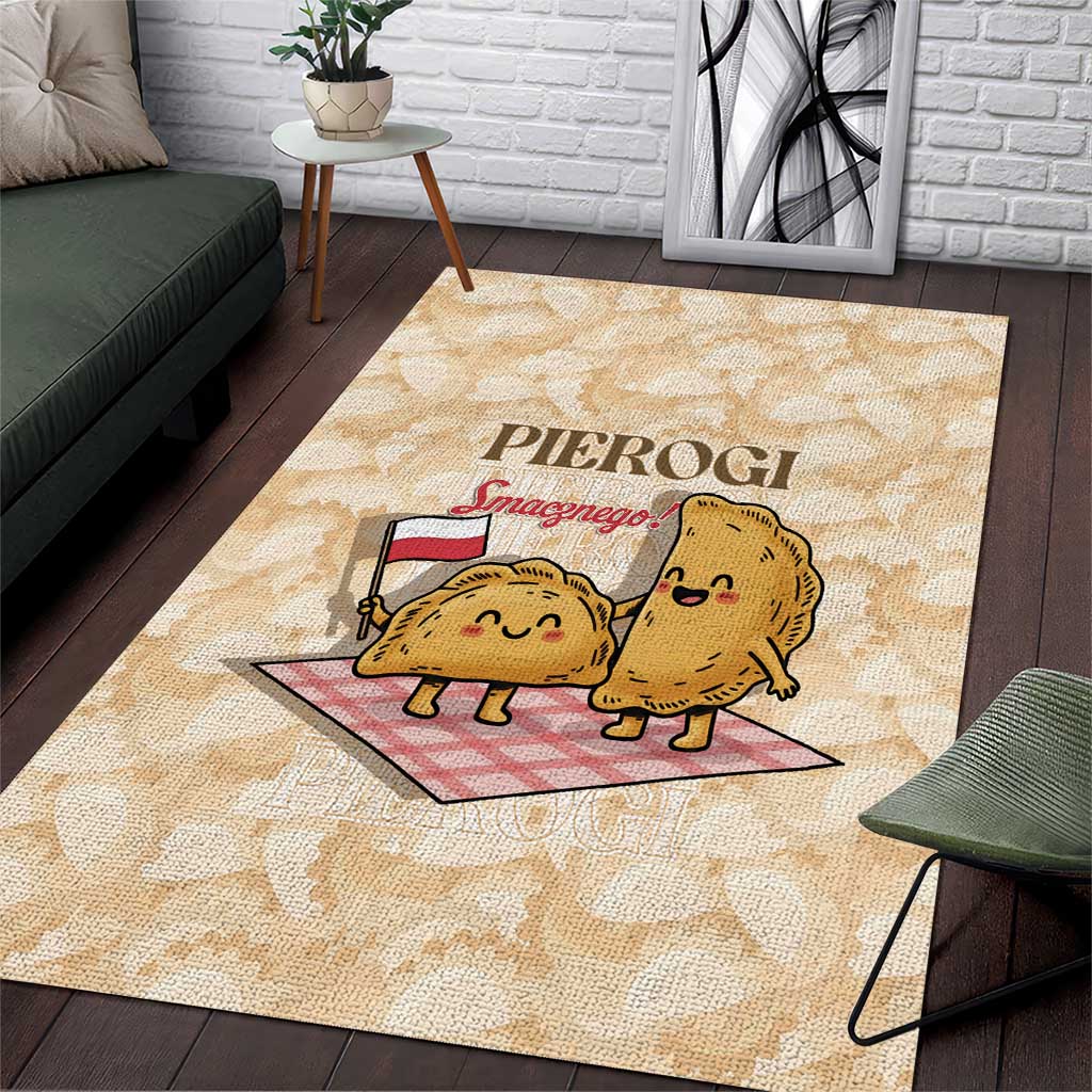 Poland Pierogi Area Rug Cute Polish Dumplings Smacznego