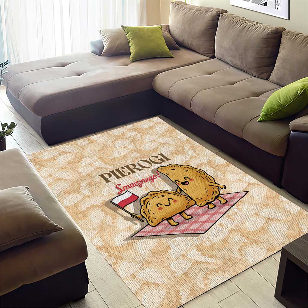 Poland Pierogi Area Rug Cute Polish Dumplings Smacznego