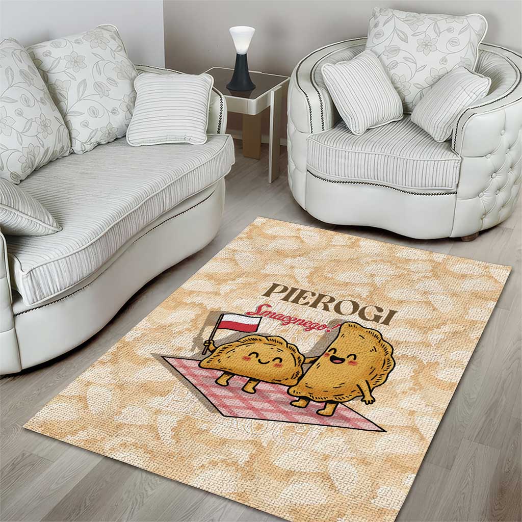 Poland Pierogi Area Rug Cute Polish Dumplings Smacznego