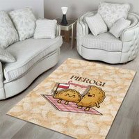 Poland Pierogi Area Rug Cute Polish Dumplings Smacznego