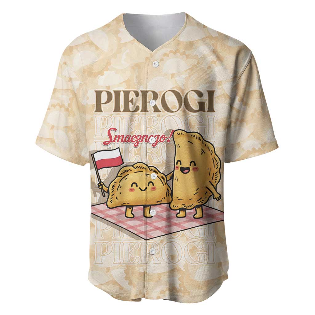 Poland Pierogi Baseball Jersey Cute Polish Dumplings Smacznego
