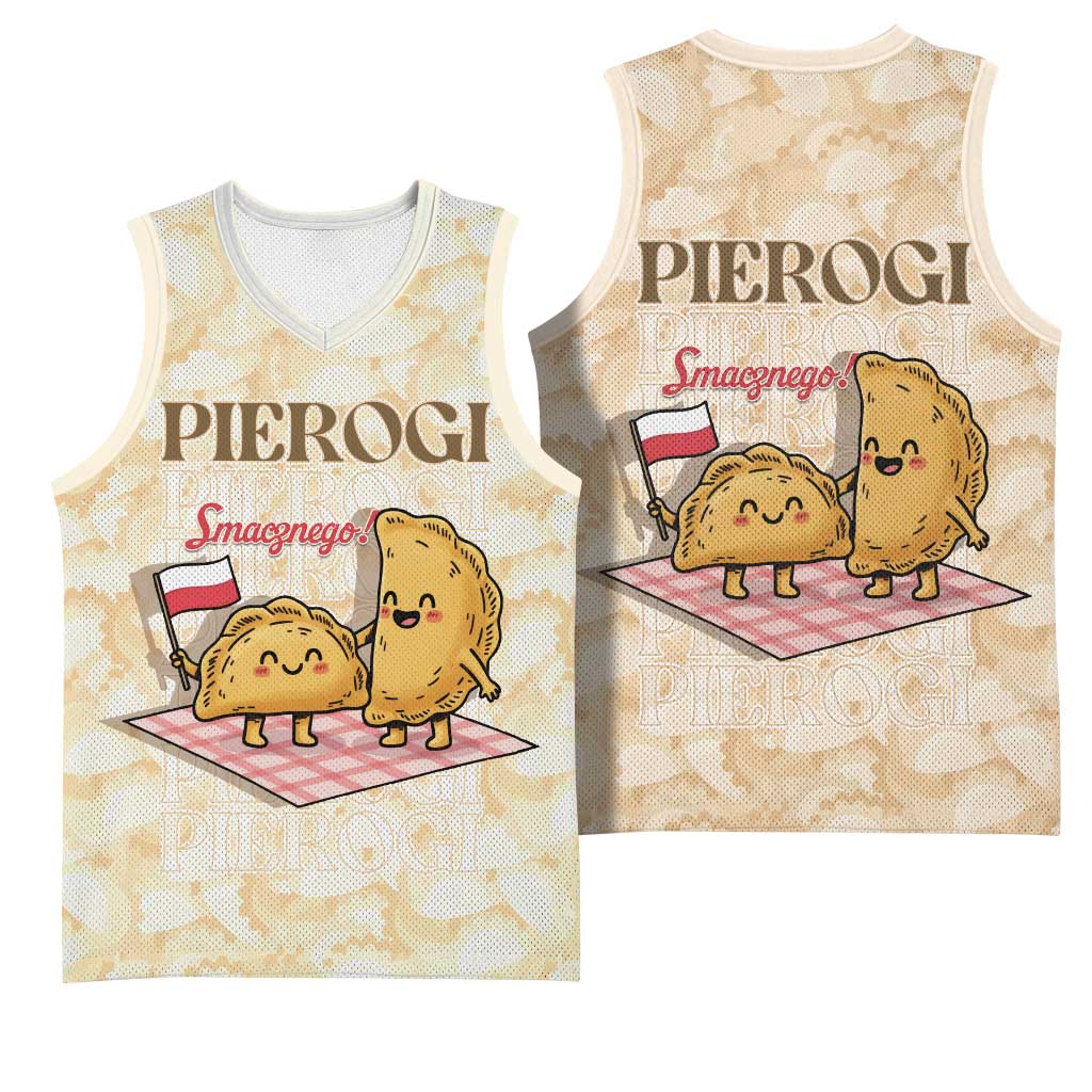 Poland Pierogi Basketball Jersey Cute Polish Dumplings Smacznego