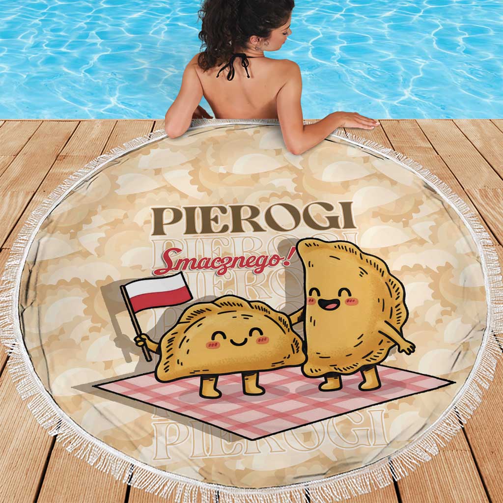 Poland Pierogi Beach Blanket Cute Polish Dumplings Smacznego