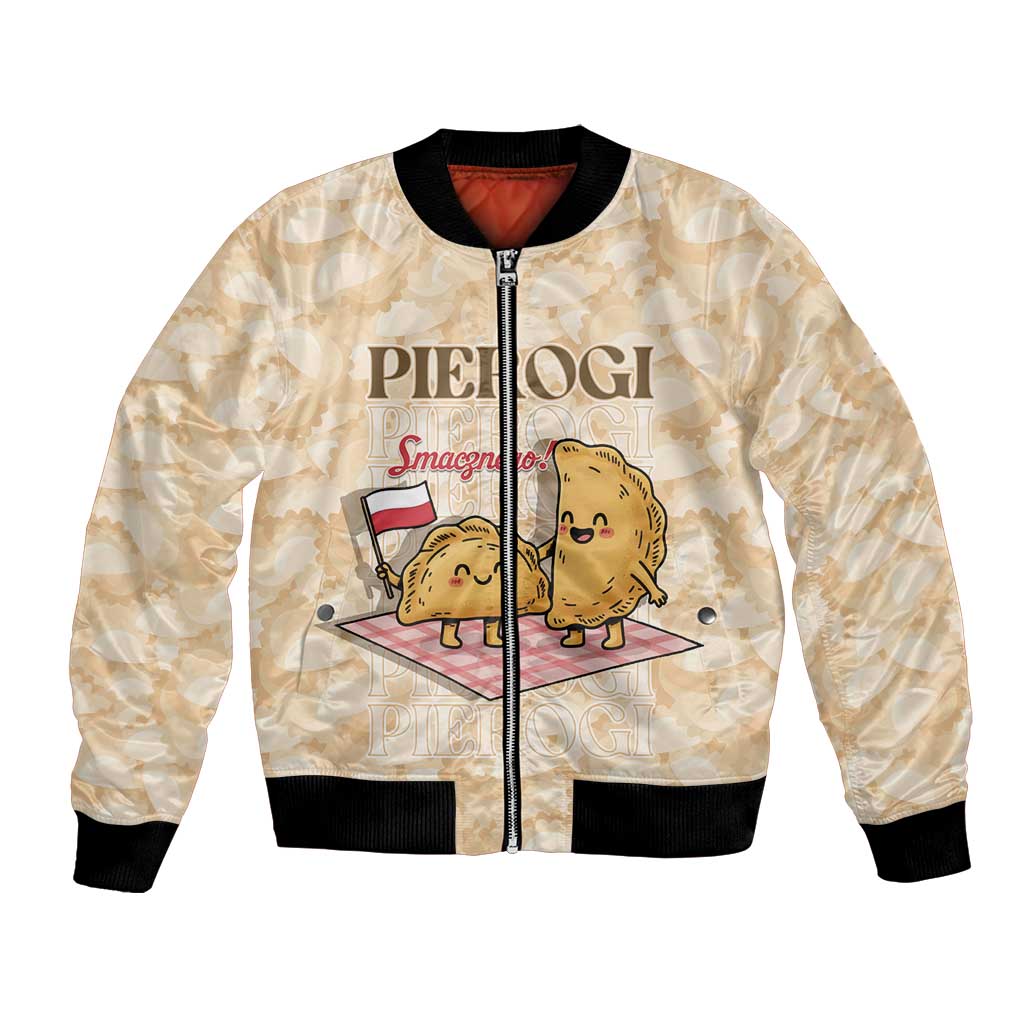 Poland Pierogi Bomber Jacket Cute Polish Dumplings Smacznego