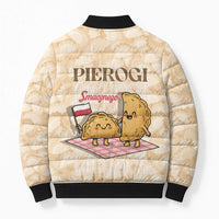 Poland Pierogi Bomber Puffer Jacket Cute Polish Dumplings Smacznego