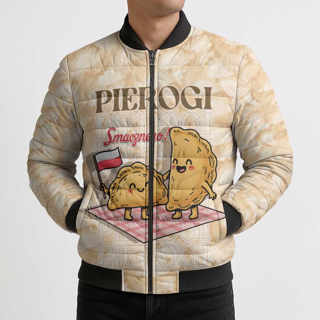 Poland Pierogi Bomber Puffer Jacket Cute Polish Dumplings Smacznego