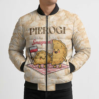 Poland Pierogi Bomber Puffer Jacket Cute Polish Dumplings Smacznego