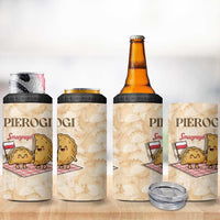 Poland Pierogi 4 in 1 Can Cooler Tumbler Cute Polish Dumplings Smacznego