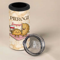 Poland Pierogi 4 in 1 Can Cooler Tumbler Cute Polish Dumplings Smacznego