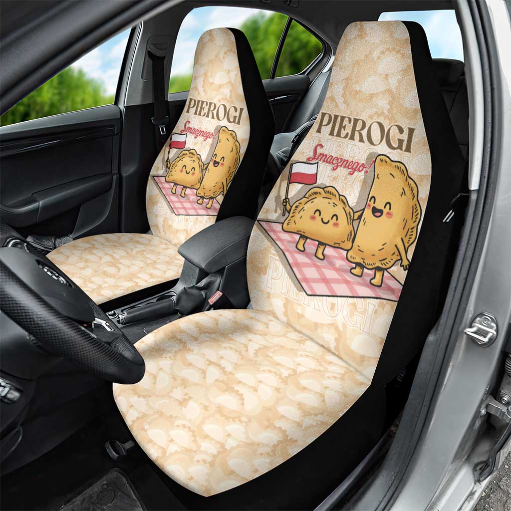 Poland Pierogi Car Seat Cover Cute Polish Dumplings Smacznego