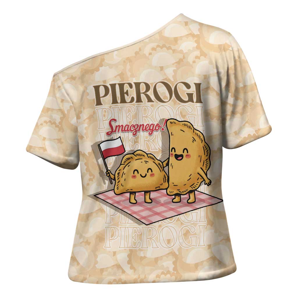 Poland Pierogi Cross Shoulder Shirt Cute Polish Dumplings Smacznego