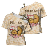 Poland Pierogi Cross Shoulder Shirt Cute Polish Dumplings Smacznego