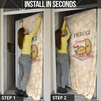 Poland Pierogi Door Cover Cute Polish Dumplings Smacznego