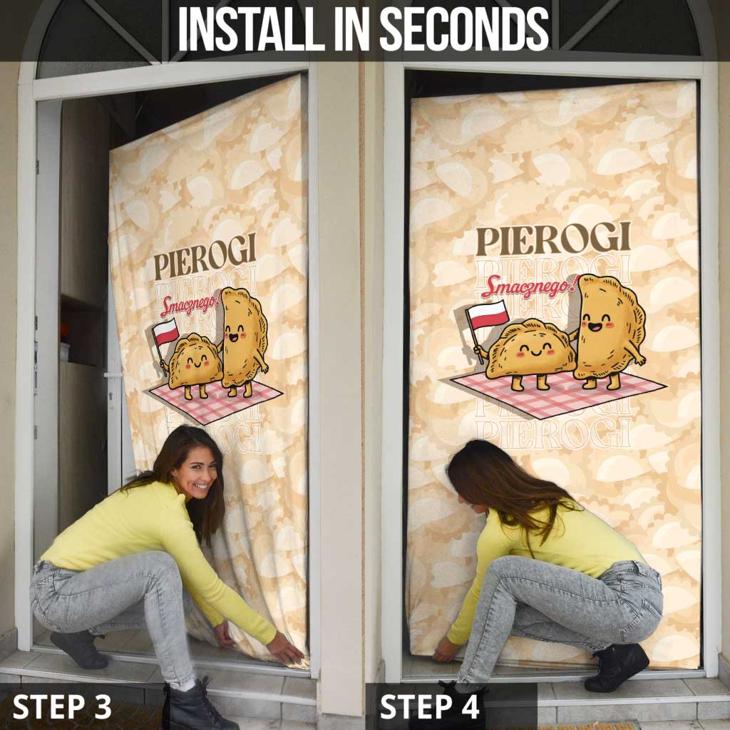 Poland Pierogi Door Cover Cute Polish Dumplings Smacznego