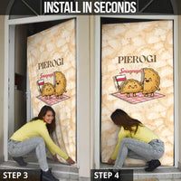 Poland Pierogi Door Cover Cute Polish Dumplings Smacznego