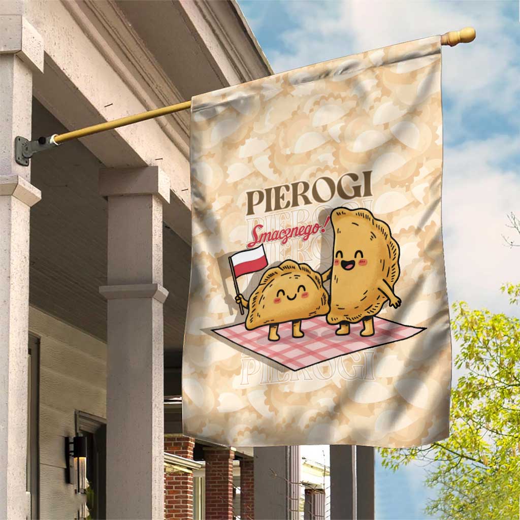 Poland Pierogi Garden Flag Cute Polish Dumplings Smacznego
