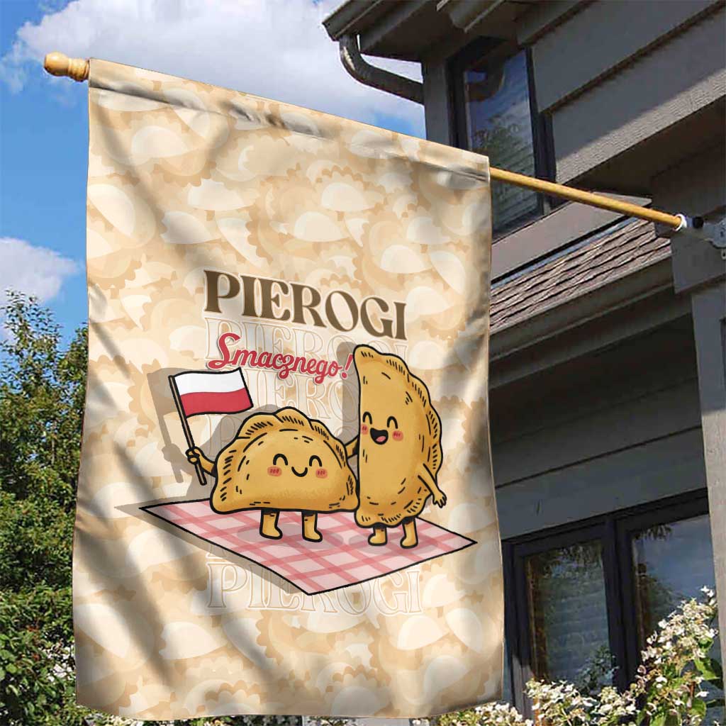 Poland Pierogi Garden Flag Cute Polish Dumplings Smacznego