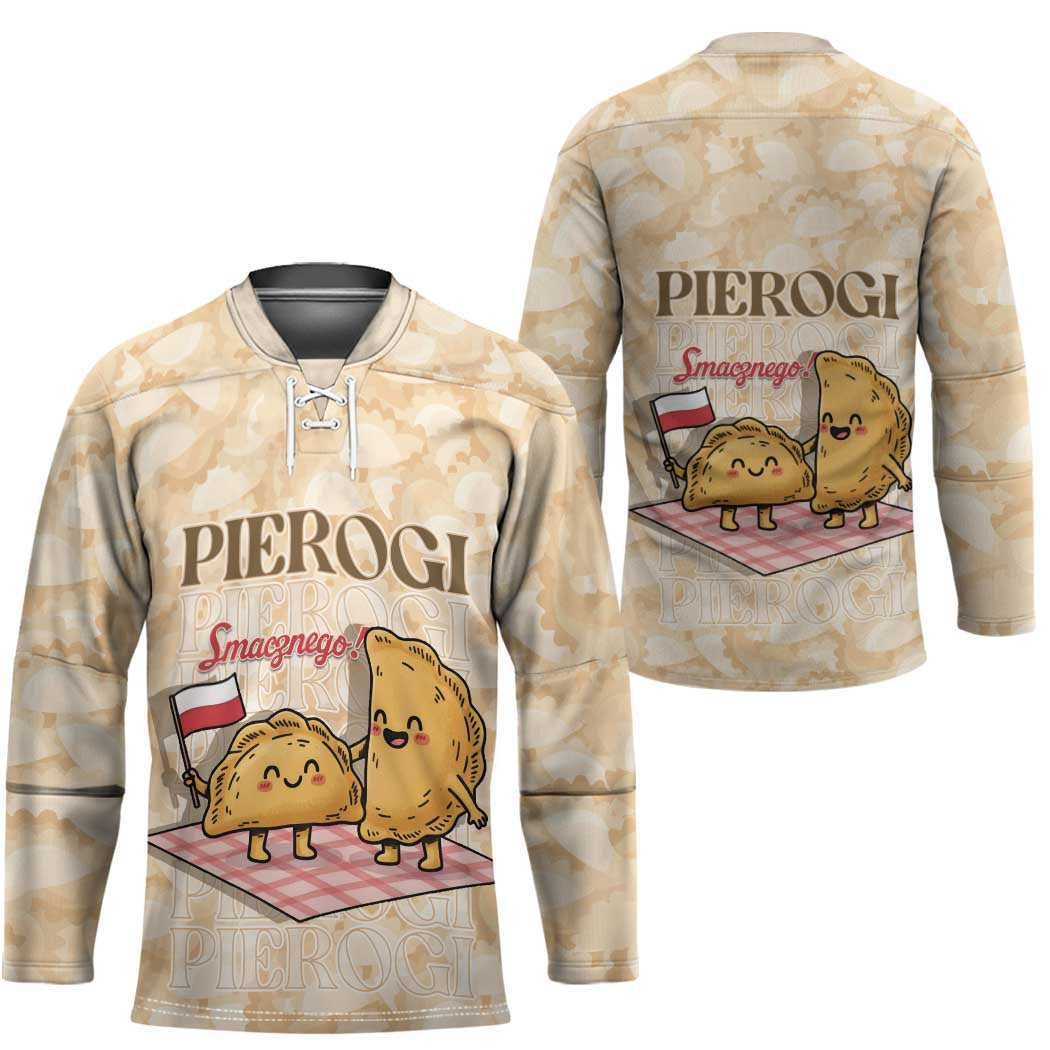 Poland Pierogi Hockey Jersey Cute Polish Dumplings Smacznego