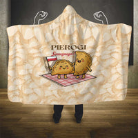 Poland Pierogi Hooded Blanket Cute Polish Dumplings Smacznego