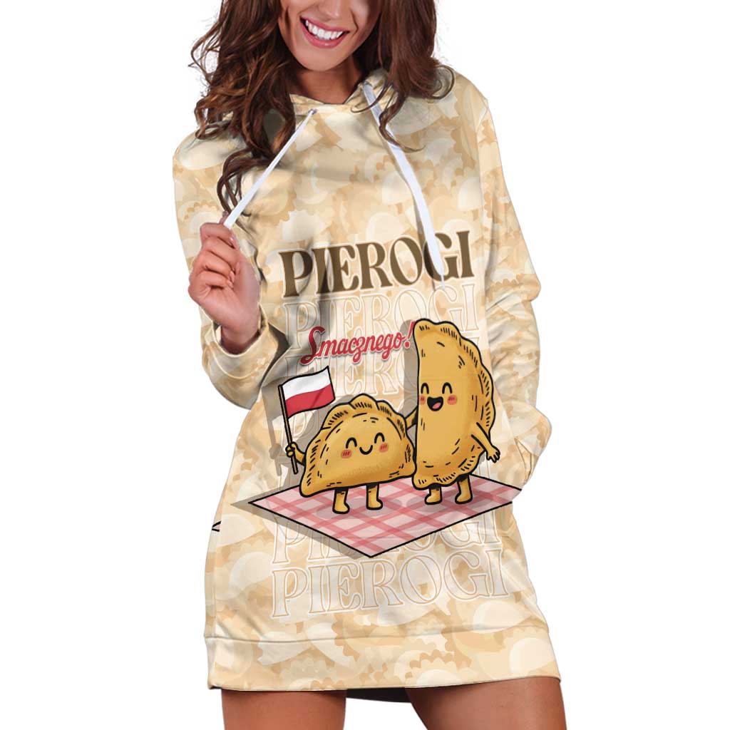 Poland Pierogi Hoodie Dress Cute Polish Dumplings Smacznego