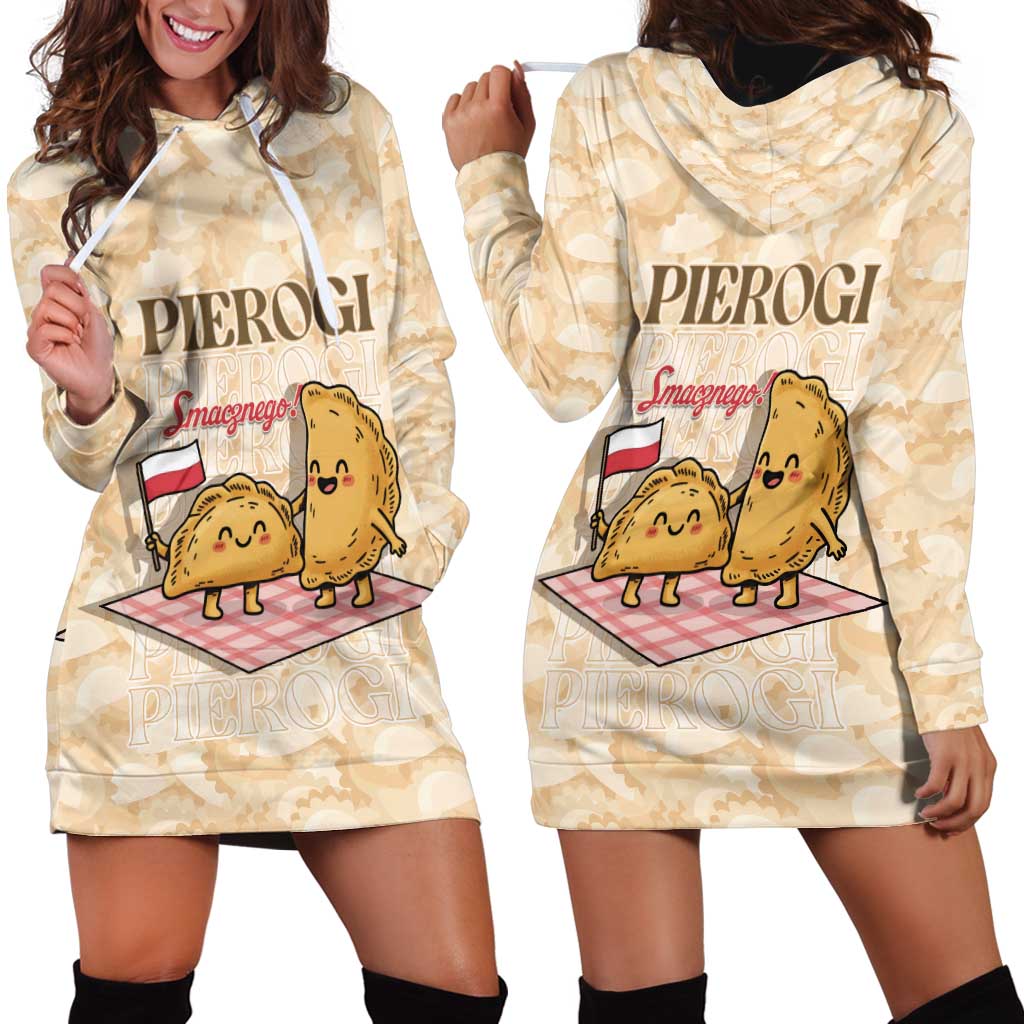 Poland Pierogi Hoodie Dress Cute Polish Dumplings Smacznego