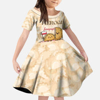 Poland Pierogi Kid Short Sleeve Dress Cute Polish Dumplings Smacznego