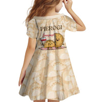 Poland Pierogi Kid Short Sleeve Dress Cute Polish Dumplings Smacznego