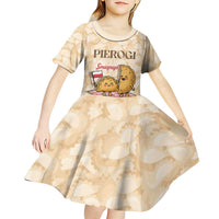 Poland Pierogi Kid Short Sleeve Dress Cute Polish Dumplings Smacznego