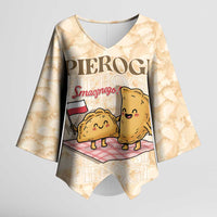 Poland Pierogi Kimono Sleeve Blouse Cute Polish Dumplings Smacznego